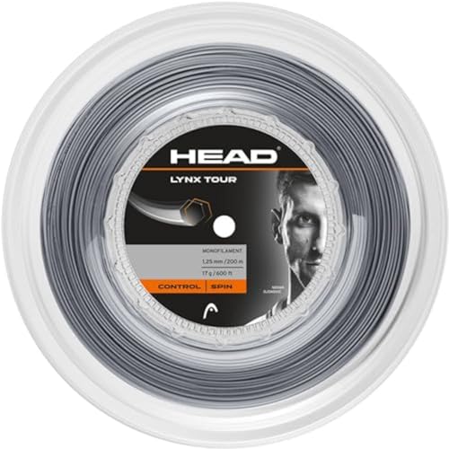 HEAD Unisex-Adult Lynx Tour Rolle Tennis-Saite, Schwarz, 1.20 mm / 18 g