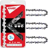 KAKEI Sägeketten 3/8" 1,1mm 52 TG 35 cm - 3 Stück - kompatibel mit Makita DUC353, Bosch AKE35 S, Einhell GP-LC 36/35 Li und andere