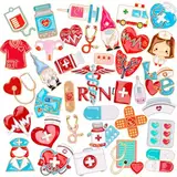 DTOFOOT Emaille-Broschen für Krankenschwestern, Stethoskop, Krankenwagen, Pillenspritze, Krankenschwester-Thema, Dankeschön, Krankenschwester, DIY, Brosche für Kleidung, Taschen, Rucksack, Dekoration