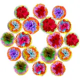 ZERODECO Fiesta Party Dekoration, 18 Stück Seidenpompons Papier Pompom für Mexikanische Festliche Cinco De Mayo Party Gefälligkeiten