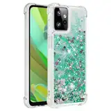 Miagon Bling Fließende Flüssigkeit Hülle für Motorola Moto G Power 2023 Glitzer Schwimmend Schutzhülle Treibsand Stern Herz Durchsichtig Flüssig Silikon Bumper Case