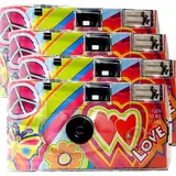 4X 1A PHOTO PORST Einwegkamera Edition Love Kult, Rainbow mit Herzen, mit Blitz, Batterien und Film (4er Pack, je 27 Aufnahmen)