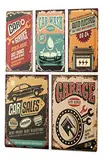 Blechschild Vintage Retro Metallschild Wandschild Blech Poster Garage Autoservice Tankstellen