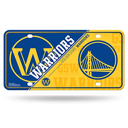 Rico Industries NBA Golden State Warriors Split Metall Auto Tag 21,6 x 27,9 cm – ideal für LKW/Auto/SUV