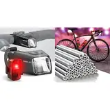 Büchel Ahead Fahrradlichter Set I 35/15 Lux Design genau mittig am Lenker StVZO & Unisex - Erwachsene 72er Verpackung Speichenreflektoren Seku Clips StVZO zugelassen 3M Silber, 72 Stück EU