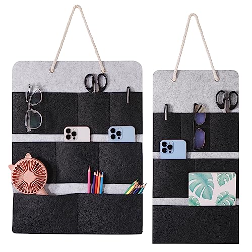 2 Stück Wandorganizer, Filz Hängeorganizer mit Mehreren Taschen, Wand Organizer hängend, Hängetasche Hängend Aufbewahrungstasche, Faltbar Hängeaufbewahrung für Wand Tür Bad Organizer