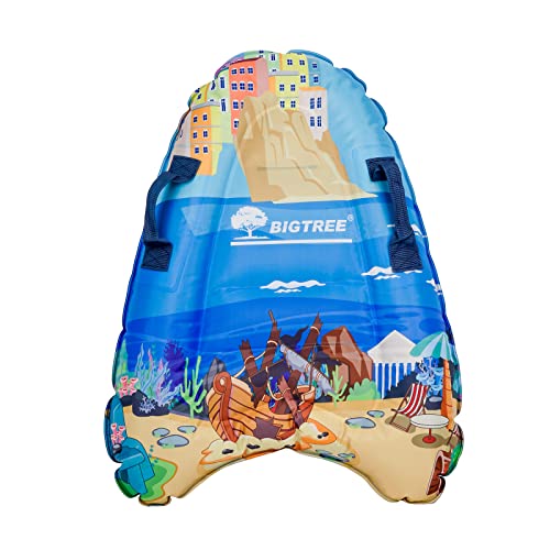 BIGTREE Bodyboard Aufblasbar Aufblasbares Surfbrett, leichtes tragbares Schwimmenbrett mit Griffen, weiche Bodyboards zum Schwimmen, Lernen Hilfsmatte, geeignet für mehrere Szenarien (Y4)