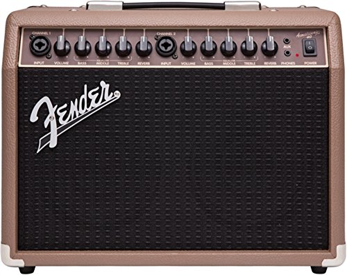 Fender Acoustasonic 40 230 V UK, 40 W Combo-Verstärker für elektroakustische Gitarren und Mikrofone, Braun/Schwarz