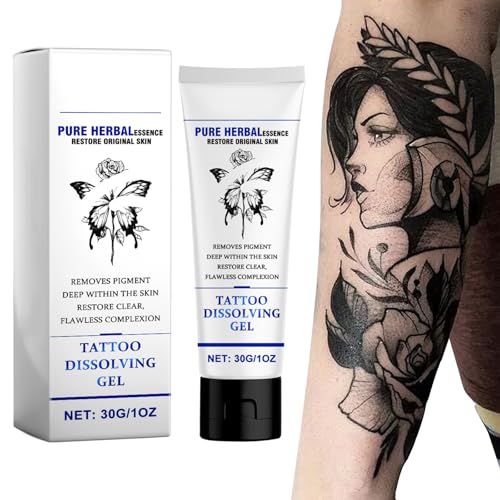 Tattoo Entferner Creme, 30g Tätowierungen Verblassende Creme Anti-Tattoo-Druckcreme Zur Tattooentfernung Schmerzfreie Reinigung Der Haut-Tätowierung, Sichere, Schnelle Und Effektive Entfernung