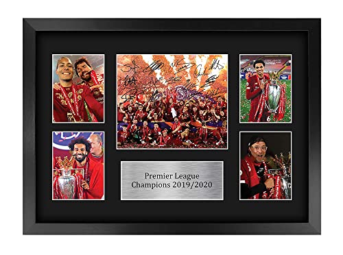 HWC Trading A3 FR Liverpool Premier League Champion 2019/2020 Anzeige Signed Geschenk GESTALTET A3 Printed Autogramm Football Geschenke drucken Fotobildanzeige