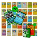 50 Verschiedene Pokemon Karten Deutsch Original - 50 Stück Pokemon Karten Set - 2 Holo Karten + 1 Reverse Holo Karte - Pokemon Karten Sammlung