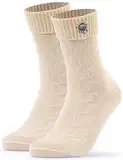 Occulto Damen Kurze Trachtensocken 1er Pack (Modell: Heidi), Trachtenstrümpfe Beige 39-42