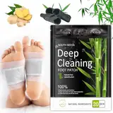 20 Stück Entgiftungspflaster Füße,Detox Fußpflaster Entgiftung,Entgiftungspflaster Füße Original,Deep Cleansing Foot Pads,für Stressabbau & Tiefschlaf 100% natürliche Fußpads (Wermutgras)