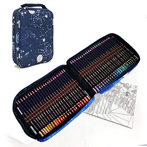 YJYHART Buntstifte Zeichnen Bleistift Set,120 Aquarellstifte im Set mit Reißverschluss-Tasche,Wasservermalbare Stifte für Aquarellmalerei,Ideales Set für Künstler, Anfänger, Erwachsene
