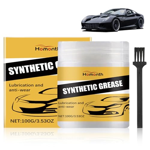 Silikonfett 100g, Autospezial-Silikonpaste mit Pinsel, wasserdichtes Schmierfett für Dichtungen, Gummi & Kunststoffe | Rostschutz, oxidationsbeständig, hochtemperaturfest für Auto& Haushalt