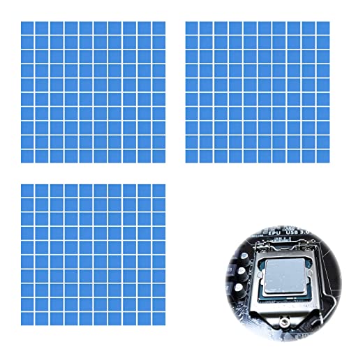 Thermal Pad, 3 Pcs Wärmeleitende Silikonpads, 100x100mm, 0.5mm, 1mm, 1.5mm, Silikon Thermal Pad Für CPU, Wärmeleitend Silikon Pad Für CPU, Wärmeleitfähige Silikonkissen, Wiederverwendbar Thermal Pad