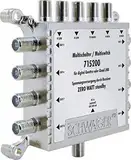 SCHWAIGER 5200 Multischalter 5/8 SAT-Verteiler 8-Teilnehmer SAT-Splitter digital Multiswitch 8-Wege-Verteiler mit externem Netzteil für Quattro/Quad LNB Digital, HDTV, FullHD, 4K, 8K, UHD