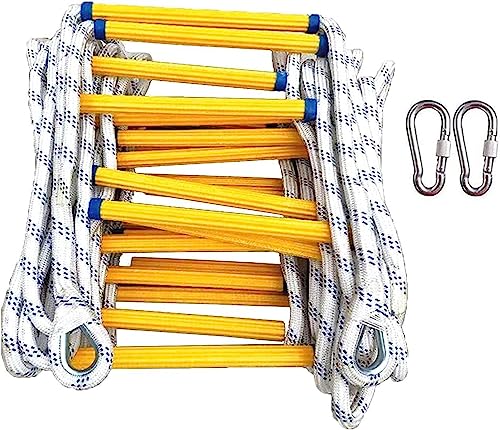 Sicherheitsleiter, Heimstrickleiter, Feuerleiter, Nylon-Hakenleiter, schwer entflammbar, 3 Meter