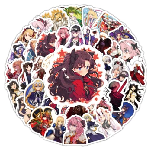 FATE Aufkleber Fate Figur Rin Tohsaka Shirou Emiya Aufkleber Vinyl Wasserfeste Aufkleber Graffiti Aufkleber Für Laptop Skateboard Telefon Gitarre Fahrrad DIY Dekoration Aufkleber