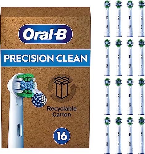 Oral-B Pro Precision Clean Aufsteckbürsten für elektrische Zahnbürste, 16 Stück, Zahnreinigung, X-Borsten, Original Oral-B Zahnbürstenaufsatz, briefkastenfähige Verpackung, Designed in Germany