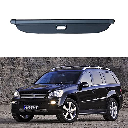 JZRH Auto Ausziehbar Kofferraum Schutz Abdeckung Kofferraumklappen Kofferraumabdeckung, für Mercedes-Benz GL Class X164 GL450 2006-2012 Cargo Cover Ausziehbar Rollo