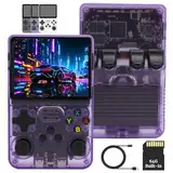 R36S Handheld Spielekonsole, Tragbare Retro Spielekonsolen mit 3,5 Zoll IPS Bildschirm, 3000 mAh Akku, 64 GB/128 GB Speicher, Keine TF Karte Im Lieferumfang Enthalten (64G)