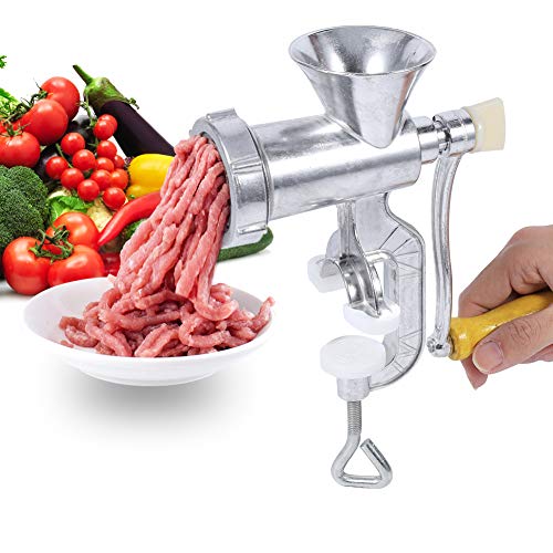 Fleischwolf Manuell, Haofy Fleischmühle Edelstahl Meat Grinder, Küchenhelfer zum Zerkleinern von Fleisch Schweinefleisch Rindfleisch Nudeln Pfeffer #A5