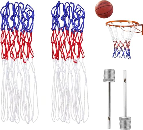 Basketballnetz,Basketball Netz,Basketballkorb Netz Outdoor,2 Stück Robustes Basketballnetz, Ersatz Passend für Standard 12 Schlaufen,Basketballkorbnetz für Drinnen und Draußen,Fitnessgeräte