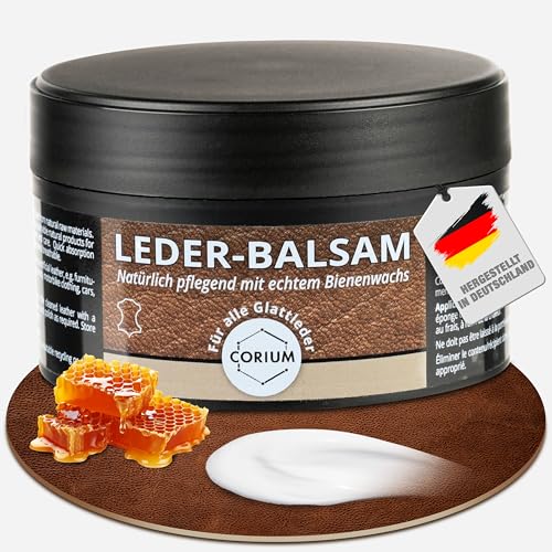 Corium, Lederbalsam mit Bienenwachs, ohne Vaseline, für glatte Leder & Kunstleder, 250ml