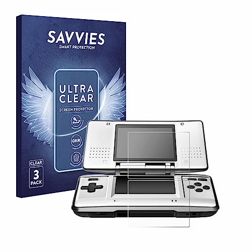 Savvies 6 Stück Schutzfolie für Nintendo DS Displayschutz-Folie Ultra-Transparent