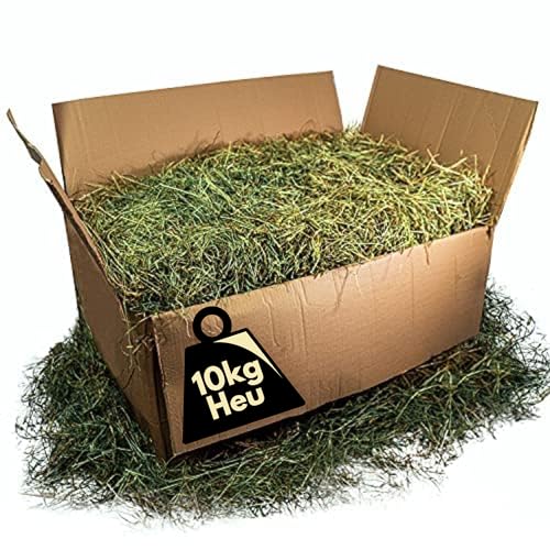 Heu für Kaninchen und Meerschweinchen (9-11kg) - Vegan, Wiesenheu als Einstreu und Futter für Hamster, Hasen und Nager - Kleintierheu getrocknet direkt vom Hof