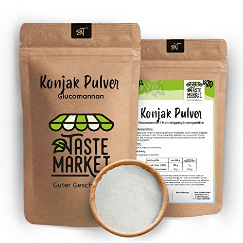 100 g Konjak Pulver | GRÖSSENAUSWAHL | Glucomannan | natürliches Pulver | vegan | Low Carb