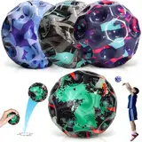 LIVESTN 4 Stück Jump Balls, 7cm Hohe Sprünge Gummiball Space Ball Hüpfbälle Bounce Ball Mini Bouncy Ball Super High Bouncing Lightweight Springen Ball für Kinder Im Freien