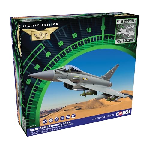 Corgi AA29002 Eurofighter Typhoon FGR.4 ZJ935/DJ, RAF-Geschwader Nr. 11, Einsatz bei Operation Ellamy, Luftwaffenstützpunkt Gioia del Colle, 2011, Gray