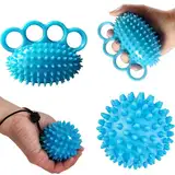 2 Stück Handtrainer Fingertrainer Ball,Fingertrainer Mit Fingertrainer Ball Und Massageball,Igelball Trainingsball Für Hände Therapie Arthrose,Finger Training, Knetball Für Hände Therapie, Knetball