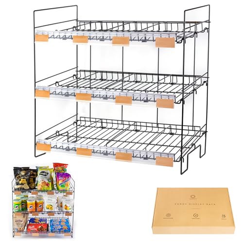 ODOXIA Regal für Süßigkeiten | Snack-Regal | Snackregal Für Die Theke | Organizer Für Süßigkeiten | Snack-Display & Chips-Regal Für Läden | Snack-Ständer Für Zuhause, Geschäfte, Büro Und Mehr