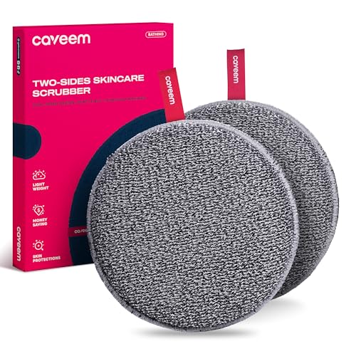 Peeling-Körperschrubber, Bade- und Körperpeeling-Puffer, Körperpeeling zum Entfernen abgestorbener Haut, sanfter und rauer, leichter Schwamm zum Duschen (2er-Pack)