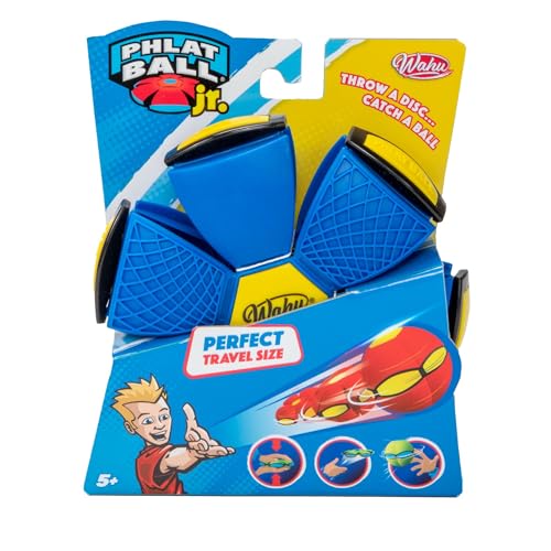 Wahu Phlat Ball Junior Blau, Mini Faltbare Wurfscheibe, Innovative Ball 10,2 cm, Outdoor-Spiele für Kinder ab 5 Jahren, Frisbee 15,2 cm, Outdoor-Spiele für 2 Spieler und mehr, Mini-Reiseversion