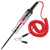 Greluma 1 Stück 3–48 V Kfz-Stromkreistester mit Voltmeter,robuste LED-Hintergrundbeleuchtung,Display-Testleuchte,bidirektionaler Gleichspannungsprüfer,Teststift für elektrisches Licht
