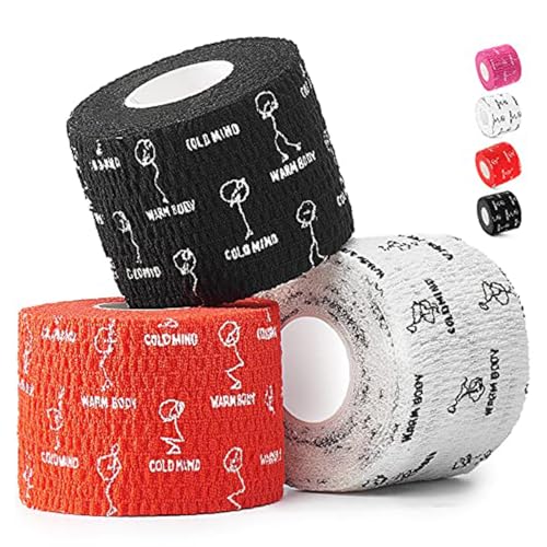 WARM BODY COLD MIND Profi Schweißresistent Hook Grip Tape für Gewichtheben - Baumwolle Finger Tape für Krafttraining Powerlifting, Fitness, Lifting Tape, Daumen Band Sticky Weightlifting Tape (6m/5cm)