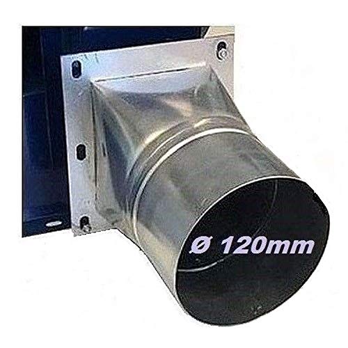 4 Eck/Rund FLANSCH 120mm Durchmesser Adapter Rohranschluss Schlauchanschluss für Radialgebläse Radiallüfter Radialventilator Radial Ventilator Lüfter Gebläse