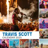 Calendar 2025: Looking ahead to 2025, Bonus last 3 months 2024, Featuring over 15+ designs for Travis Scott. Perfect for gift on holidays, Christmas and birthdays | Kalender Calendario Calendrier