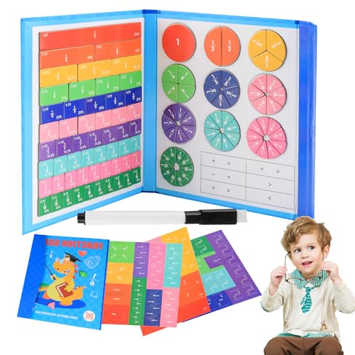 Arithmetisches Lernspielzeug, Magnetische Bruchrechnen Montessori Material, Bruchrechnen Spiel, Bruchrechnen Material Für Kinder, Holz Montessori Spielzeug Ab 7 Jahre, Geschenke zur Einschulung