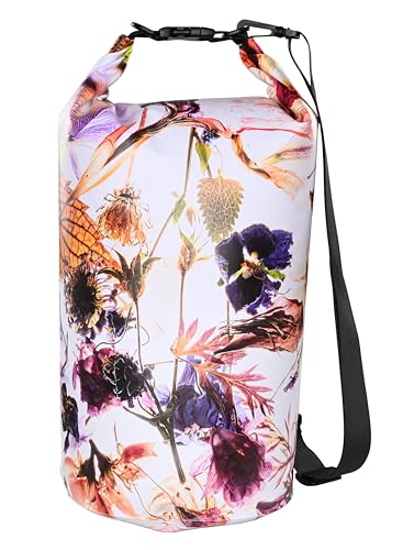 MARCHWAY Schwimmender, wasserdichter Trockensack, Rucksack, 5 l, 10 l, 20 l, 30 l, 40 l, Roll-Top-Sack hält Ausrüstung trocken für Kajakfahren, Rafting, Bootfahren, Schwimmen, Camping, Wandern,