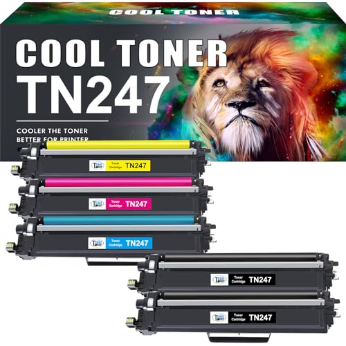 Cool Toner Kompatibel TN-243CMYK TN247 Toner für Brother MFC L3750CDW DCP-L3550CDW Toner MFC-L3750CDW MFC-L3770CDW MFC-L3710CW MFC-L3730CDN HL-L3230CDW HL-L3210CW TN243CMYK TN-247 TN-243 5er-Pack