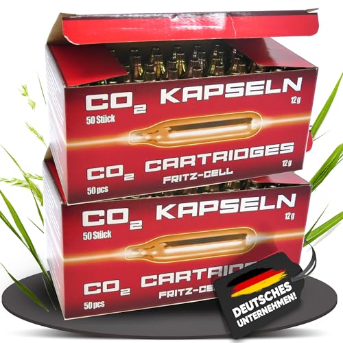 fritz-cell 100 12g Co2 Kapseln für Softair, Painball, Luftpistolen oder Luftgewehre