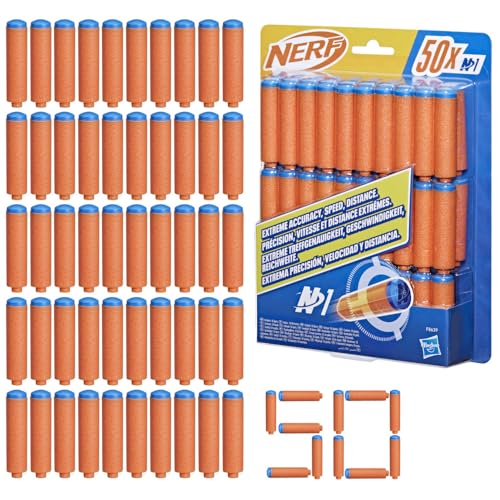 Nerf N Series N1 Darts 50x, zusätzliche Darts für High Performance Blaster der Nerf N Serie mit hoher Treffgenauigkeit und Reichweite, Jungen und Mädchen