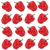 Amosfun 20st Simulationsmodell Paprika Pfeffer Dekorationen Chili-Pfeffer-verzierung Falsche Peperoni Schicke Pfeffer-Foto-Requisite Chili-verzierung Falsches Chili Künstlich Schaum Rot