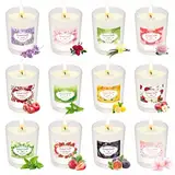 Candle Duftkerze im Glas | Weihnachten Duftkerze Geschenkset aus 12 Düft Kerze für Frauen mit 180 Stunden Langer Brenndauer & Sojawachs Duftkerze Set kleine Geschenke für Frauen Geburtstag Weihnachten