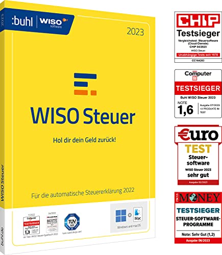 WISO Steuer 2023 (für Steuerjahr 2022) | Postzustellung: Steuererklärung 2022 automatisch gemacht (WISO Steuer-Software)